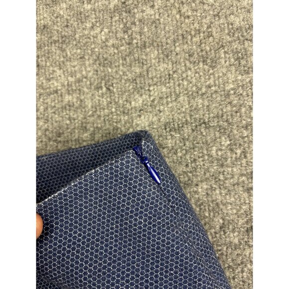 Piazza Sempione Pants Womens IT 40 Blue Micro Dot Stretch Slim Ankle Made Italy - Picture 8 of 11